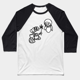 Wall-e and Eve sketch Baseball T-Shirt